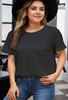 Immagine di CURVY GIRL ROUND NECK ROLLED SLEEVE T SHIRT